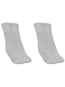 MUKHAKSH - Men Winter Melange Grey Ankle Socks (Pack of 2)