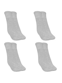 MUKHAKSH - Men Winter Melange Grey Ankle Socks (Pack of 4)