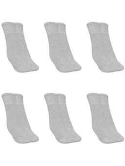 MUKHAKSH - Men Winter Melange Grey Ankle Socks (Pack of 6)