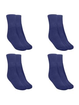 MUKHAKSH - Men Winter Navy Blue Ankle Socks (Pack of 4)