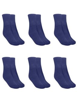 MUKHAKSH - Men Winter Navy Blue Ankle Socks (Pack of 6)