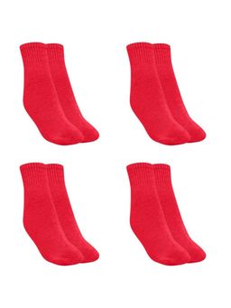 MUKHAKSH - Men Winter Red Ankle Socks (Pack of 4)