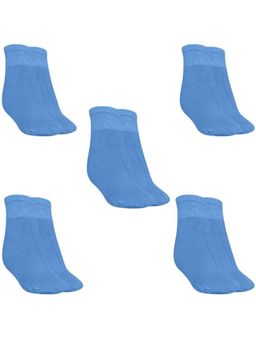 MUKHAKSH - Men Winter Sky Blue Ankle Socks (Pack of 5)