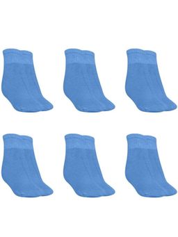 MUKHAKSH - Men Winter Sky Blue Ankle Socks (Pack of 6)