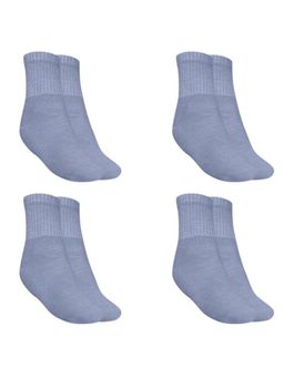 MUKHAKSH - Men Winter Solid Grey Ankle Socks (Pack of 4)