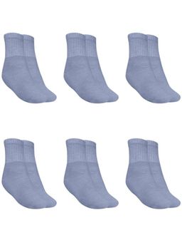 MUKHAKSH - Men Winter Solid Grey Ankle Socks (Pack of 6)