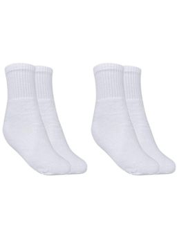 MUKHAKSH - Men Winter White Ankle Socks (Pack of 2)