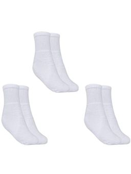 MUKHAKSH - Men Winter White Ankle Socks (Pack of 3)