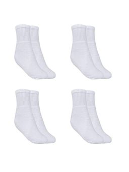 MUKHAKSH - Men Winter White Ankle Socks (Pack of 4)