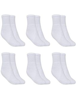 MUKHAKSH - Men Winter White Ankle Socks (Pack of 6)