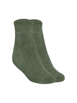 MUKHAKSH - Men Winter Olive Green Ankle Socks