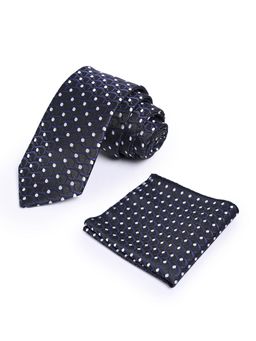 CAZZANO - Men Printed Skinny Tie With Pocket Square