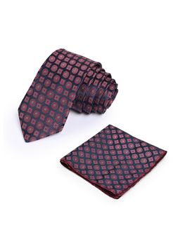 CAZZANO - Men Printed Skinny Tie With Pocket Square