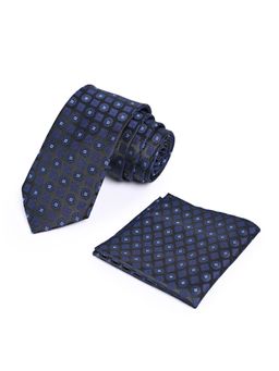 CAZZANO - Men Printed Skinny Tie With Pocket Square