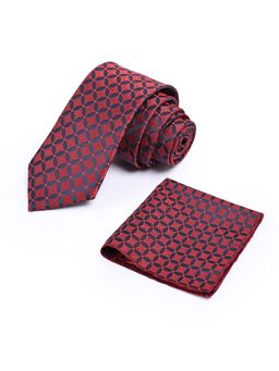 CAZZANO - Men Printed Skinny Tie With Pocket Square