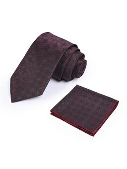 CAZZANO - Men Printed Skinny Tie With Pocket Square