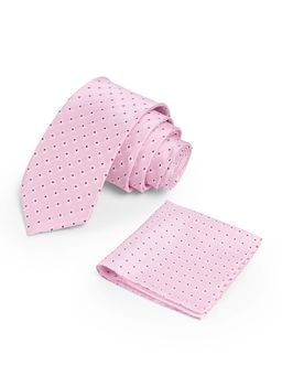 CAZZANO - Men Polka Dot Printed Tie With Pocket Square