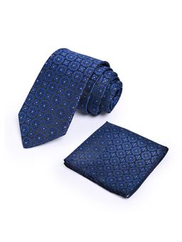 CAZZANO - Men Printed Skinny Tie With Pocket Square