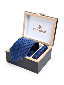 CAZZANO - Men Printed Skinny Tie With Pocket Square