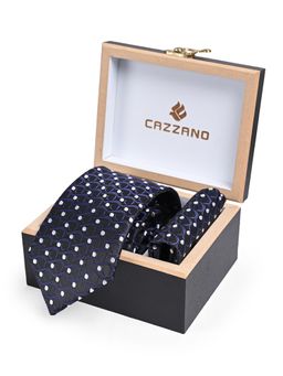 CAZZANO - Men Printed Skinny Tie With Pocket Square