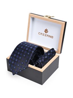 CAZZANO - Men Printed Skinny Tie With Pocket Square