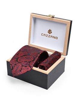 CAZZANO - Men Printed Skinny Tie With Pocket Square