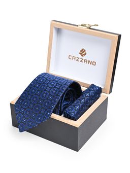 CAZZANO - Men Printed Skinny Tie With Pocket Square