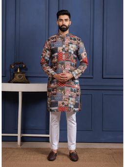 Gahan - Multi-Color Cotton Digitally Printed Kurta with Pyjama