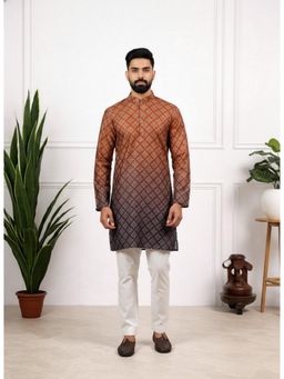 Gahan - Multi-Color Ombre Print Embroidered Kurta with Pyjama
