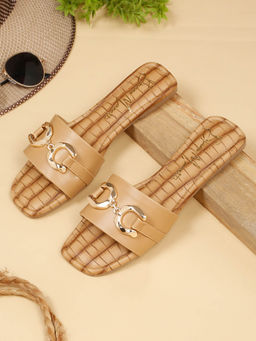 Bruno Manetti - Women Tan Slip On Flats