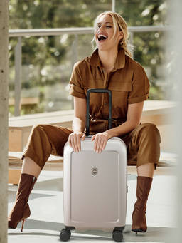 Victorinox - Connex, Hardside Cabin Trolley, Grey (605665) Swiss Engineered Luggage Bag (S)