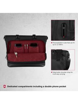 Victorinox - Alox Nero, Tote Bag (16 Litres) Laptop Pocket, 44 Cm, Black, Nylon