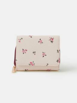 Accessorize London - Womens Cream Floral Print Wallet