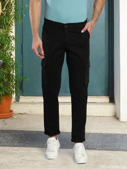 Dennis Lingo - Men Black Tapered Fit Cotton Chinos