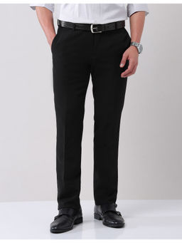 AD By Arvind - Regular Fit Solid Formal Trousers