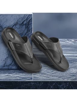 Cantabil - Men Black Solid Comfortable Flipflops