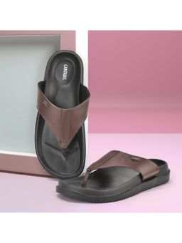 Cantabil - Men Brown Solid Comfortable Flipflops