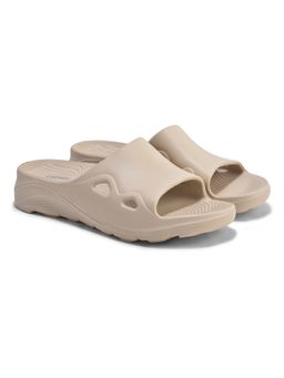 Cantabil - Men Solid Beige Comfortable Casual Sliders