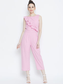 Dodo & Moa - Women Pink Solid Jumpsuits