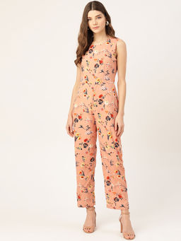 Dodo & Moa - Women Peach Floral Jumpsuits