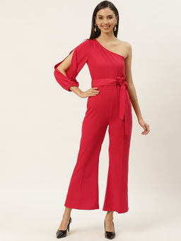 Dodo & Moa - Women Red Solid Jumpsuits