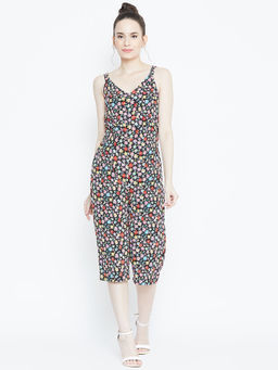 Dodo & Moa - Women Black Floral Jumpsuits