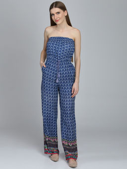 Dodo & Moa - Women Blue Printed Jumpsuits