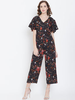Dodo & Moa - Women Black Floral Jumpsuits