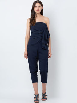Dodo & Moa - Women Navy Blue Solid Jumpsuits