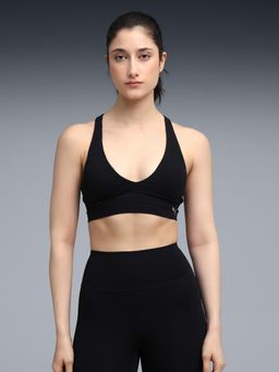 Puma - SHAPELUXE Womens Low Impact Plunge Bra - Black