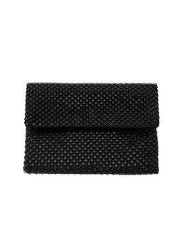 olga berg - Crystal Embellished Clutch Black
