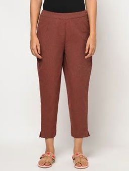 Fabindia - Cotton Firdaus Slim Fit Cropped Pant
