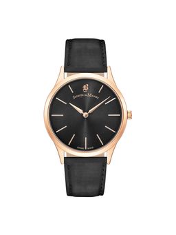 Jacques Du Manior - Emotion Swiss Made Analogue Black Round Dial Womens Watch- Em.10