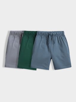 Orange Sugar - Kids Solid Cotton Shorts (Pack of 3)